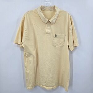 Original Penguin Polo Mens Pima Cotton Short Sleeve Shirt Yellow Pocket Logo XL